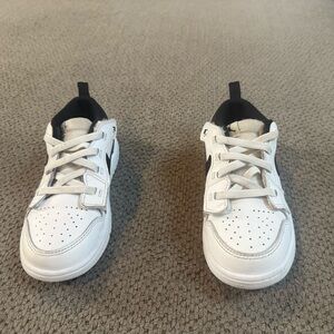 Kids White and Black Sneakers